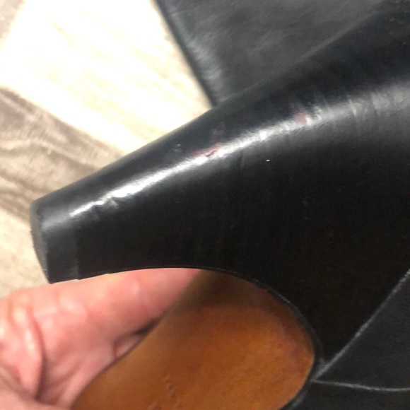 Max Studio Maureen Tall Black leather heeled boots - Picture 13 of 16